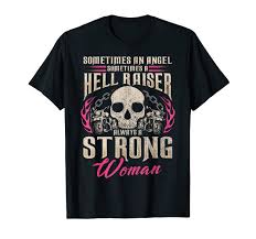 Biker Bitch Shirt Motorcycle Angel Hell Raiser Strong Woman : Clothing,  Shoes & Jewelry - Amazon.com