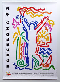 Png file you can print at home. 1992 Barcelona Poster Postmodern Design Art Print 90 S Style Art In 2021 Sport Poster Design Sports Graphic Design Exhibition Poster