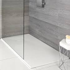 Milano Rasa Matt White Slate Effect Rectangular Shower Tray 900mm X 800mm Shower Tray Shower Tray Ideas Big Bathrooms