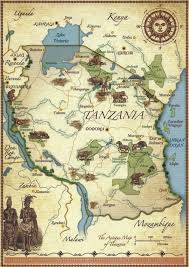 Tanzania is the largest country in east africa. A Journey Of Postcards The Map Of Tanzania Africa Map Tanzania Tanzania Travel
