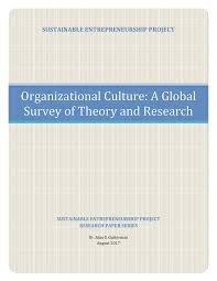 Pdf Organizational Culture A Global Survey Of Theory And