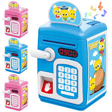 Add to favorites personalized piggy bank, gender neutral decor, rainbow decor, coin bank, kids birthday gift bloomowl. Fingerprint Sensor Unlocking Piggy Bank Simulation Password Automatic Money Deposit Safe Atm Piggy Bank Portable Toy Buy Fingerprint Sensor Piggy Bank Money Safe Toy Educational Toys Product On Alibaba Com