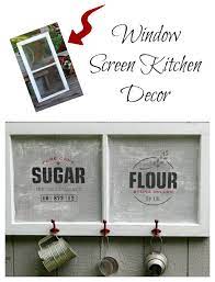 Farmhouse Style Window Screen Kitchen Decor Window Screens Old Window Frames Old Window Screens