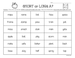 Short A Vs Long A Color Sort Spelling And Phonics Practice Worksheet Phonics Practice Practices Worksheets Phonics