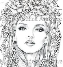Adult coloring book 8 gray scale portraits coloring pages pdf. Pin On Shabloni
