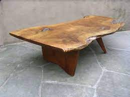 A friend in fabrication created these custom metal legs for this exact this table was created as a final project in my technical theatre course freshman year at the university of pittsburgh. Free Edge Coffee Table By George Nakashima 1stdibs Com Live Edge Coffee Table Burled Wood Nakashima Furniture