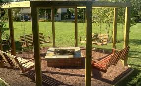 However, if you'd like to create the seating area around the fire pit, there's still a bit of work left to do. Fire Pit Swing Sets The Owner Builder Network