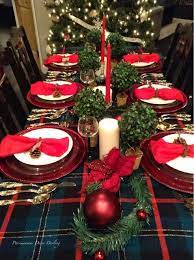 Make each family member feel like a guest of honour with personalised table settings, then serve up starters on plates in festive shapes. Mixing Traditional And Rustic Elements To Make An Elegant Christmas Tablescape I Love Tartan For Chris Decoration Table De Noel Idee Deco Noel Decoration Noel
