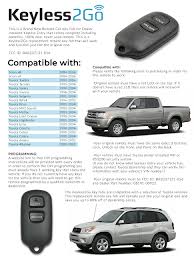In this article, you will learn to easily program a spare oem or aftermarket transponder ignition toyota key and keyless remote fob for the applicable toyota models without any special equipment or computer software. Amazon Com Keyless2go Replacement For New Remote Car Key Fob Keyless Entry For Dealer Installed Keyless Entry Rs3200 Automotive