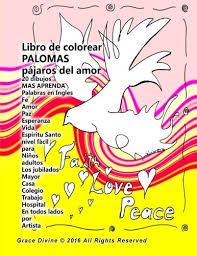Encuentra este pin y muchos más en moldes para copiar, de maria denises. 9781532836275 Libro De Colorear Palomas Pajaros Del Amor 20 Dibujos Y Aprender Palabras En Ingles Fe