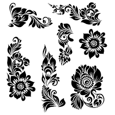 In this instructable, i'll show you several stitches that will allow you to create your own floral embroidery designs in no time! Schwarze Ornamente Floralen Vektor Illustration Blumen Ornamente Schwarz Vectors Flower Pattern Drawing Ornament Drawing Flower Silhouette