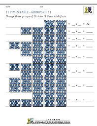 Download free 11 times table worksheets, so that your kids should master and become more comfortable with the 11 times table skill. 11 Times Table