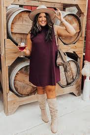 Vermont Wishes Knit Shift Dress In Wine Impressions Online Boutique Page 1