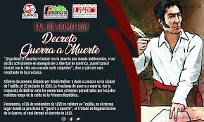 Savesave decreto de guerra a muerte for later. Fundaculgua Twitter àªªàª° Efemerides 15jun Hace 207 Anos Desde La Ciudad De Trujillo Nuestro Padre De La Patria Libertador Simon Bolivar Firmo El Decreto De Guerra A Muerte Contra Los Espanoles