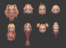 Ever wondered what it's like to dye hair in really crazy colors and patterns? Hair Hair Style Girl Short Hair Long Hair Dye 3d Model