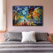 Romantic Night Stretched Canvas Prints Wall Art Home Decor Framed Painting V Wall Canvas Painting Wall Art Canvas Prints Painting