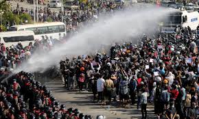 Demonstrators in myanmar have taken to the streets to protest last week's military coup and to call for daw aung san suu kyi, the ousted civilian leader, to be released from house arrest. Myanmar Military Imposes Curfew And Bans Crowds Of More Than Five People Myanmar The Guardian