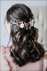 122 Half Up Wedding Hair Ideas That Will Make Guests Swoon On Your Big Day Page 7 Myblogika Com Half Up Wedding Hair Winter Wedding Hair Bridal Hair Flowers
