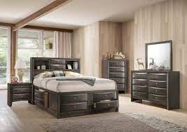 From old world traditional bedroom furniture sets to streamlined contemporary bedroom sets, afw has have the selection to help you find the bedroom set of your dreams. Buy Crown Mark B4275 Emily Queen Storage Bedroom Set 5 Pcs In Gray Faux Leather Online