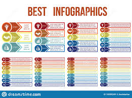 Templates For Infographic From Circles Horizontal Arrows
