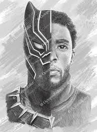 Black Panther Face Drawing Superhero Printable High Resolution Etsy Black Panther Drawing Black Panther Art Black Love Art