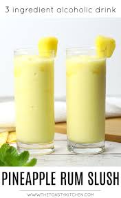 To make it, just add ice to a rocks or collins glass, pour in 2 oz. Pineapple Rum Slush The Toasty Kitchen