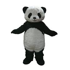 Custom Plush Panda Mascot Costume Adult Size Costume With A Mini Fan Inside Head For Commercial Advertising Carnival Party Bird Costumes Tom Arma