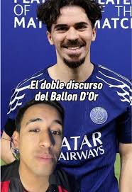 El doble discurso del balón de oro con Vitinha #vitinha #balondeoro  #ballondor #psg #vinijr