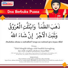 Rasulullah ketika berbuka, beliau berdoa: Doa Berbuka Puasa