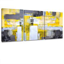 See more ideas about yellow artwork, yellow art, expressionist art. Amazon Com Decor Mi Abstract Canvas Wall Art Yellow Grey Framed Wall Art Paintings For Living Room Bedroom Office Home Decoration Modern Canvas Artwork Abstract Art Wall Decor Ready To Hang 12 X16 3