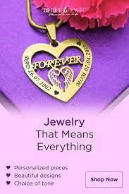 Angel In My Heart Necklace Heart Necklace Purple Heart Tattoos Remembrance Jewelry