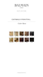 Balmain Color Overview Catwallk Ponytail Balmain Paris