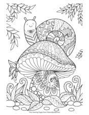 Get hold of these coloring sheets that are full of pictures and involve your kid in painting them. Snail On A Mushroom Coloring Page Free Printable Pdf From Primarygames