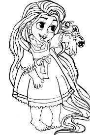 Princess Coloring Pages Baby Rapunzel Printable Within Disney At Printables Disney Princess Coloring Pages Disney Princess Colors Princess Coloring