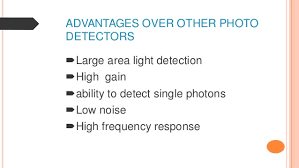 Commercial flow cytometers use photomultiplier tubes (pmts) for fluorescence detection. Photo Multipliers