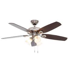 The unique design delivers the best of both worlds. Hunter Builder Plus 52 In Indoor 3 Light Brushed Nickel Ceiling Fan 53237 The Home Depot Brushed Nickel Ceiling Fan Ceiling Fan Bronze Ceiling Fan