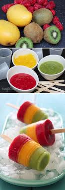Frozen Mango Kiwi Raspberry Pops Skinnytaste Fruit Pops Food Recipes