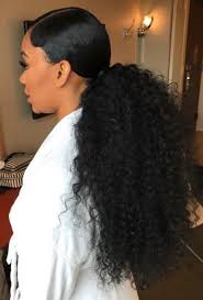 Lovely, lengthy and totally sleek, this ponytail is ideal for day or night, and it can easily take you from the afternoon boardroom to evening cocktails. Black Hair Care Products Natural Hair Ponytail Styles Black Ponytail Hairstyles Ponytail Styles
