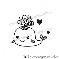 Tampon Baleine La Compagnie Des Elfes Carte Scrapbooking Tampon Baleine