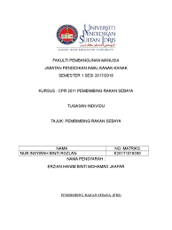 Falsafah prs bantu diri untuk membantu rakan lain. Pembimbing Rakan Sebaya