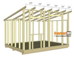10x12 Lean To Shed Plans Rafters Installed Diy Storage Shed Shed Design Shed Plans