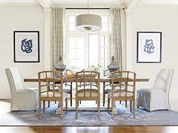 Universal Moderne Muse Rectangular Dining Table With Trestle Base Gardiner Wolf Furniture Dining Room Table Bal Dining Table Universal Furniture Home Decor