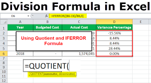 How To Divide In Excel Formula Using Quotient Excel Function