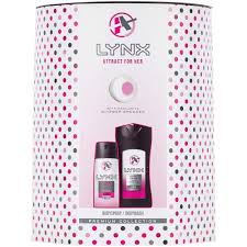 Xmas Gift Set For Her Lynx Attract Duo With Shower Speaker Body Wash Body Spry Lynx Gift Sets For Her Shower Speaker Gift Sets For Women
