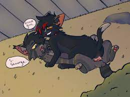 2023 4:3 anatomically correct anatomically correct genitalia  anatomically correct penis andromorph andromorphmale andromorph penetrated  animal genitalia animal penis ashfur (warriors) bangs black body black fur  collar cuntboy dialogue domestic
