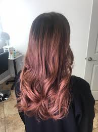 Red hair with blonde highlights and violet low lights. Rose Gold Direct Dye Over An Older Balayage Pretty Happy With The Result D Fancyfollicles