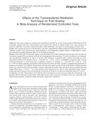 pdf effects of the transcendental meditation technique on