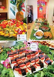 30 theme dinner ideas with recipe menu plans, decorating ideas and printable invitations all. Tropical Oasis Hawaiian Luau Birthday Party Hostess With The Mostess Hawaiian Party Food Luau Party Food Luau Birthday Party