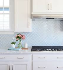 Switchin Things Up Young House Love Blue Backsplash Kitchen Kitchen Backsplash Trends Blue Herringbone Backsplash