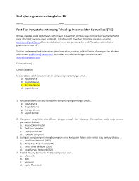 Soal Pre Test
